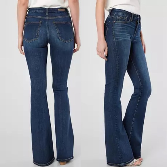 BUCKLE BLACK Jeans Fit No. 53 High Rise Flare Fit 53 Blue Size 27x34 - Picture 10 of 11